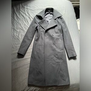 Theory Black Satin-Lined Coat